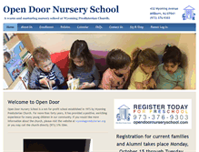 Tablet Screenshot of opendoornurseryschool.com